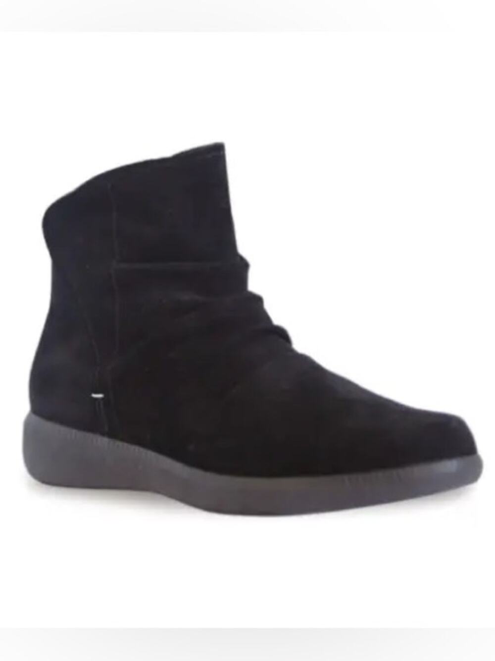 Munro Scout Women's Black Suede Ankle Boots Comfortable Slip-On 7.5WW